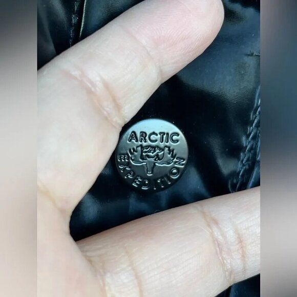 Arctic expedition liquid shine puffer coat with stand collar 2 X - Picture 6 of 15